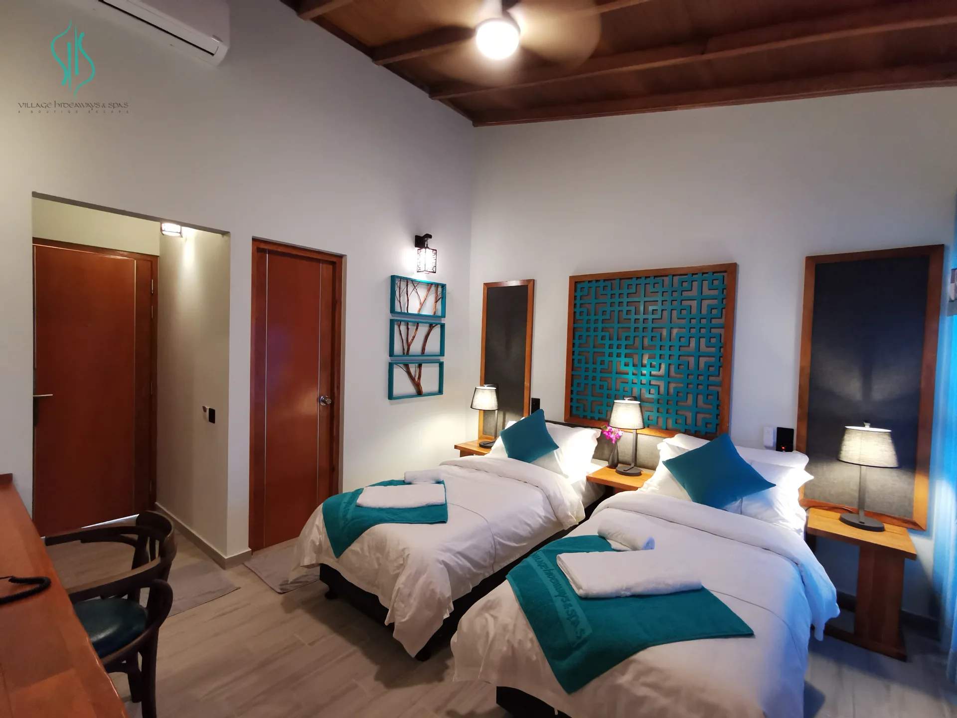 Twin Room at Village Hideaway and Spa